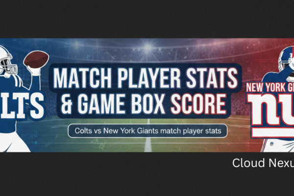 Colts vs new york Giants match player stats & Game Box Score